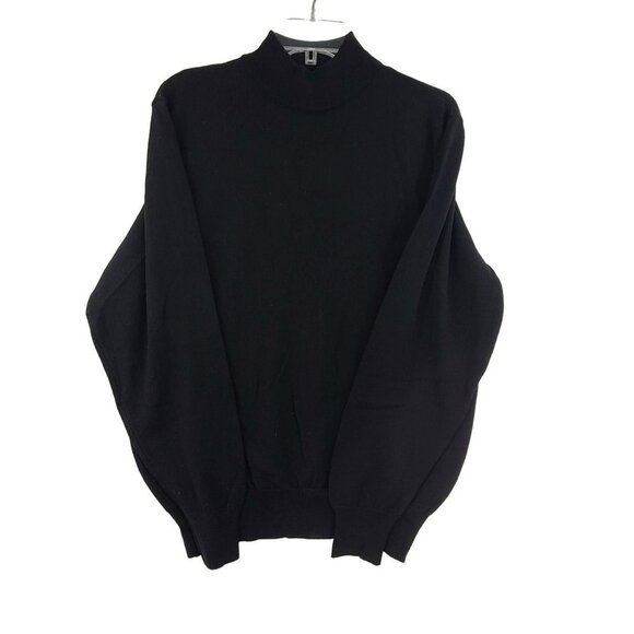 Lord Taylor Women's 100% Wool Long Sleeve Top Black Size L - Picture 1 of 9